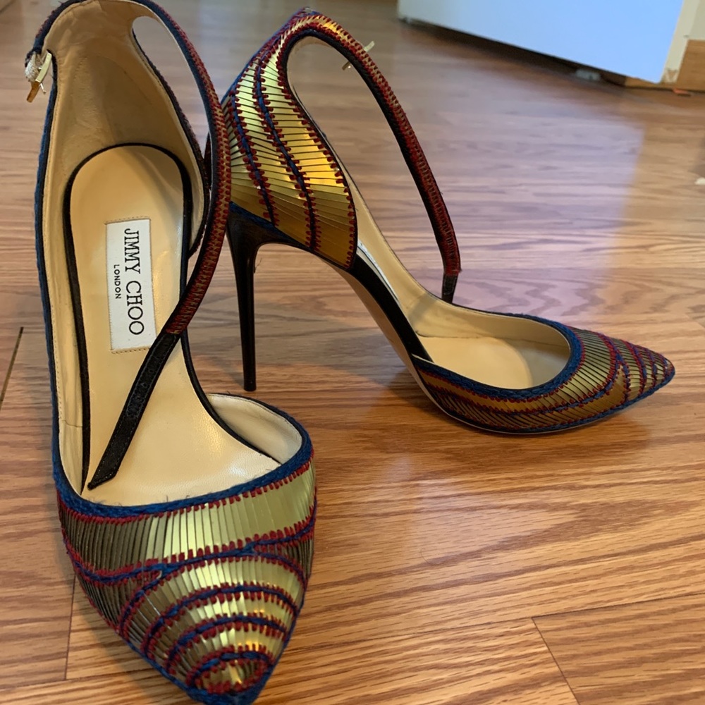 Jimmy Choo Lucy Sequined Half-d’Orsay Pump